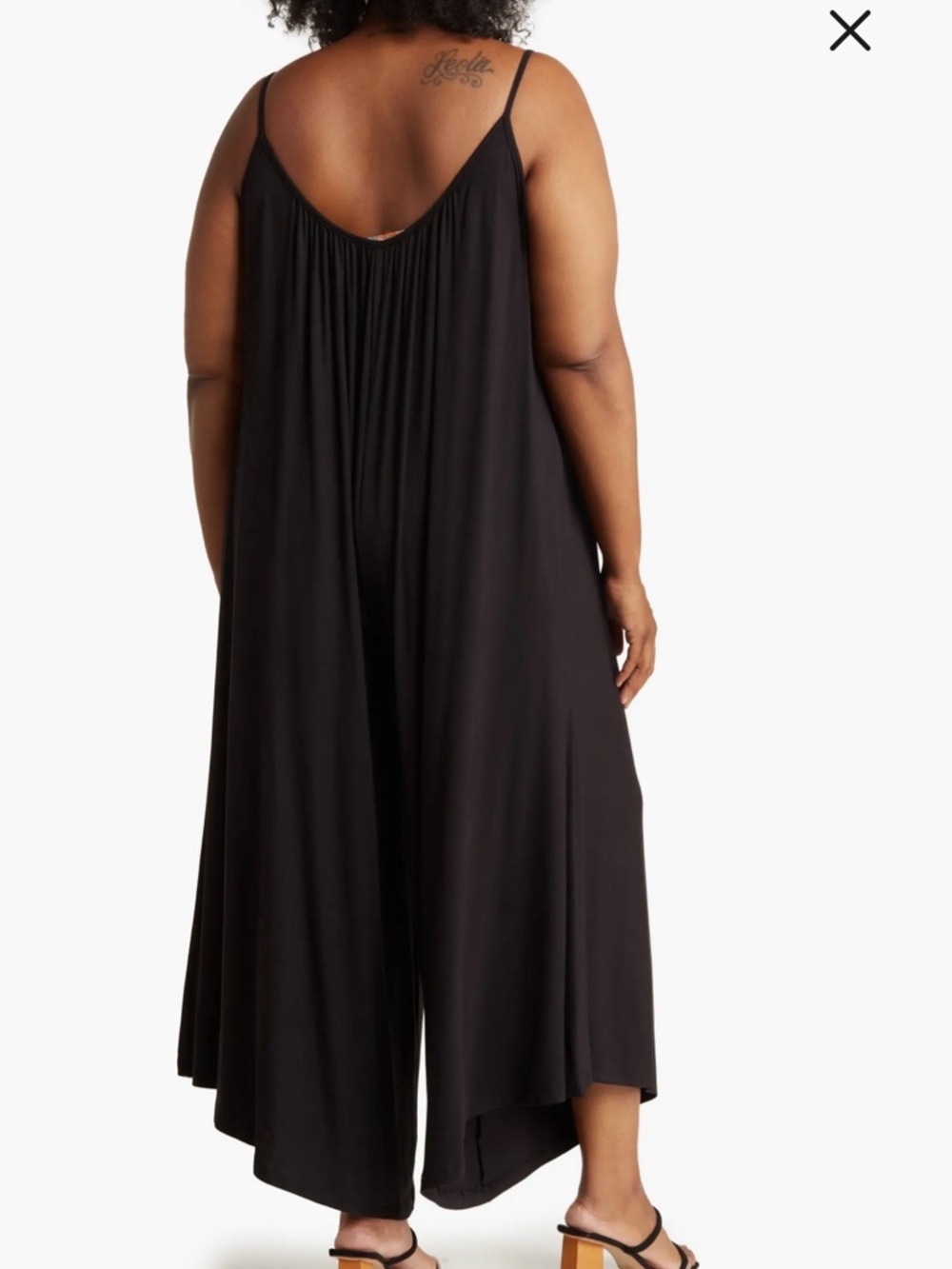 Renee C. Black Flowy Wide-Leg Jumpsuit NEW 2X / 3X - Picture 2 of 3